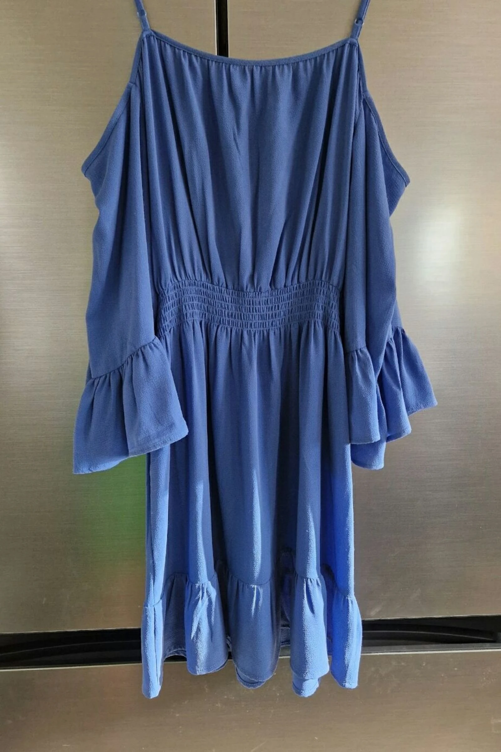 Vestido Boho Off-shoulder - Azul Jeans - XL – photo 6